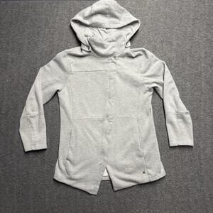Hurley Full Zip Hooded Jacket Womens XL Gray Removable Hood Long Sleeve